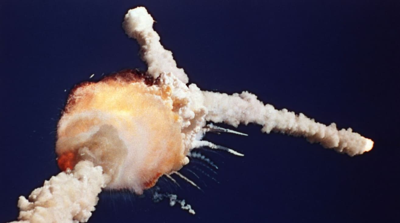 exploding space shuttle